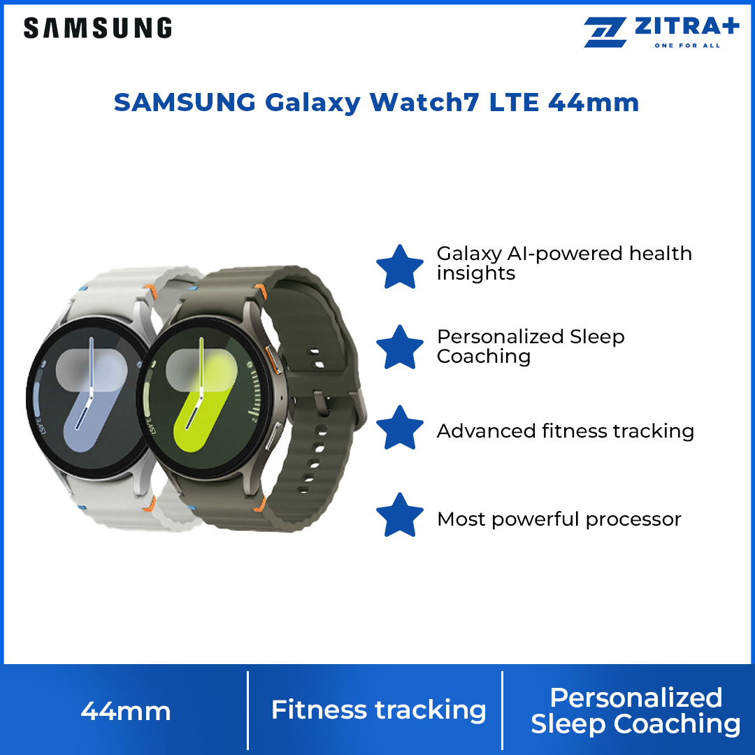SAMSUNG Galaxy Watch7 LTE 44mm | Advanced  Fitness Tracking | Personalized Sleep Coaching |  Most Powerful Processor