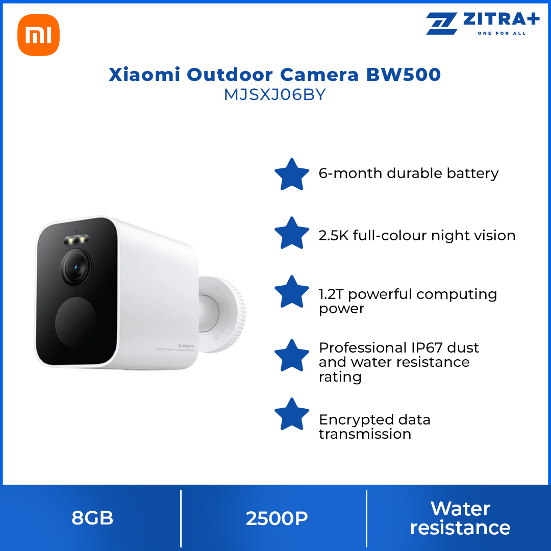 Xiaomi 2500P Outdoor Camera BW500 MJSXJ06BY | 6-month durable battery | 2.5K full-colour night vision