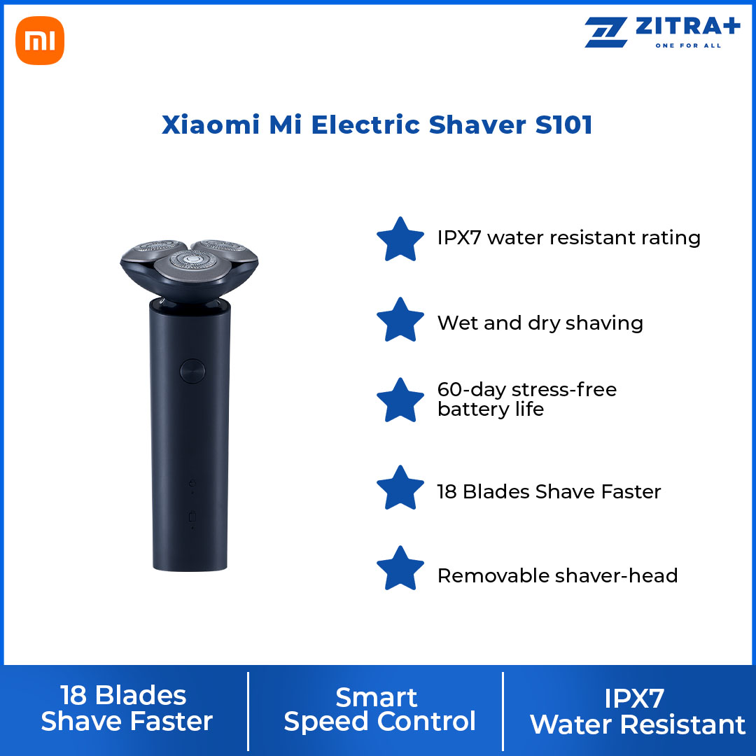 Xiaomi  Mi Electric Shaver S101 | Upgraded to 18 blades | 60-day usage time | Fully washable
