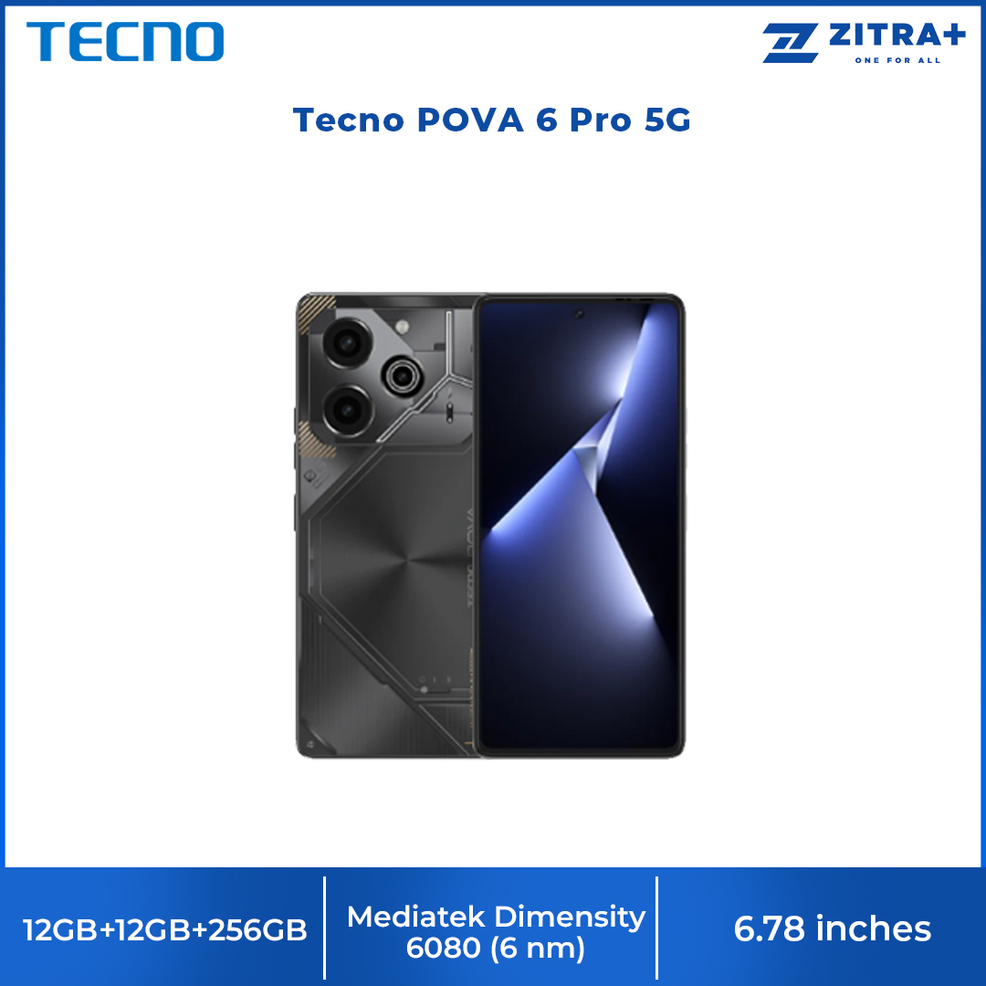 Tecno POVA 6 Pro 5G 12GB+12GB+256GB | Mediatek Dimensity 6080 (6 nm) | Dual Sims | LTE/5G