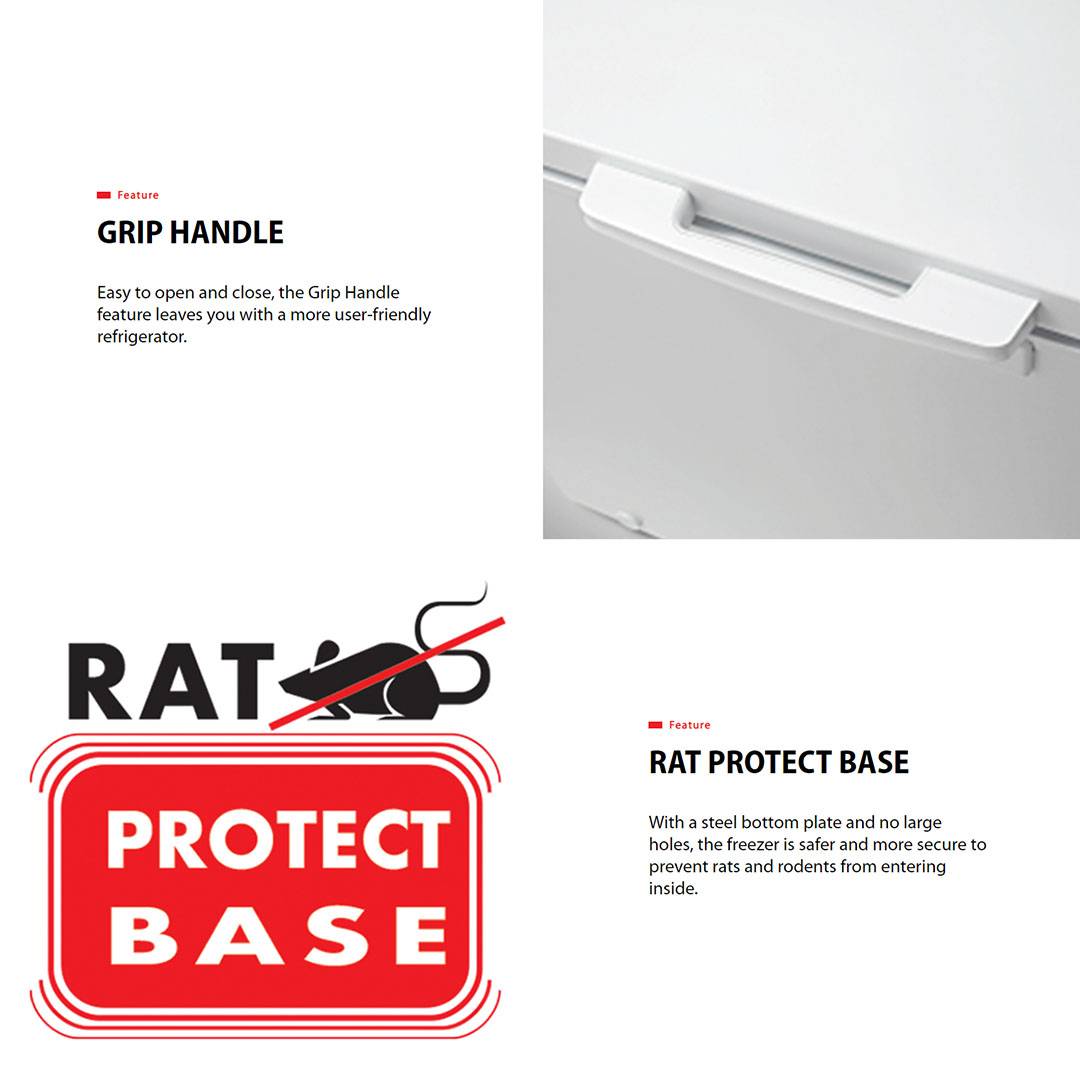 TOSHIBA 295L Chest Freezer CR-A295M | Chest Freezer with Refrigerator Mode | Removable Storage Basket | Chest Freezer with 1 Year Warranty