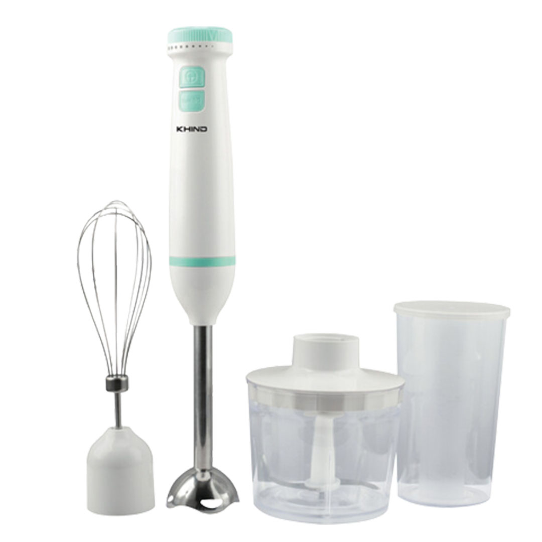 KHIND 600W Hand Blender BH600M | Stepless Variable Speed | Turbo Function | Rust Free Stainless Steel | Hand Blender with 1 Year Warranty