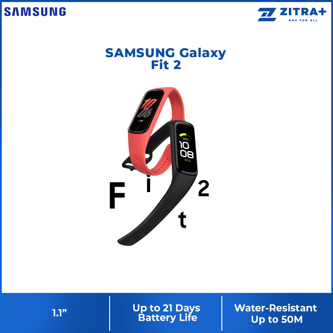 SAMSUNG Galaxy Fit 2 | AMOLED Screen with 450nits Brightness | Up to 21days of Battery Life | Sleep Tracking with Scoring and Stress Tracking | Smart Bands with 1 Year Warranty