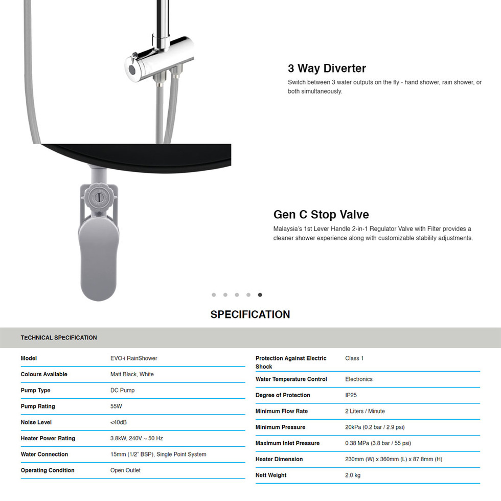ALPHA 55W DC Pump Water Heater EVO-i | 36 Watt DC Pump | Dual Safety Thermal Protection | Pump Control | Water Heater with 1 Year Warranty