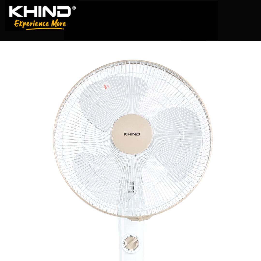 KHIND 16" Stand Fan SF1660T | 3 Speed Selection | 1 Hour Timer | Wide Angle Horizontal Oscillation | Adjustable Height | Stand Fan with 1 Year Warranty