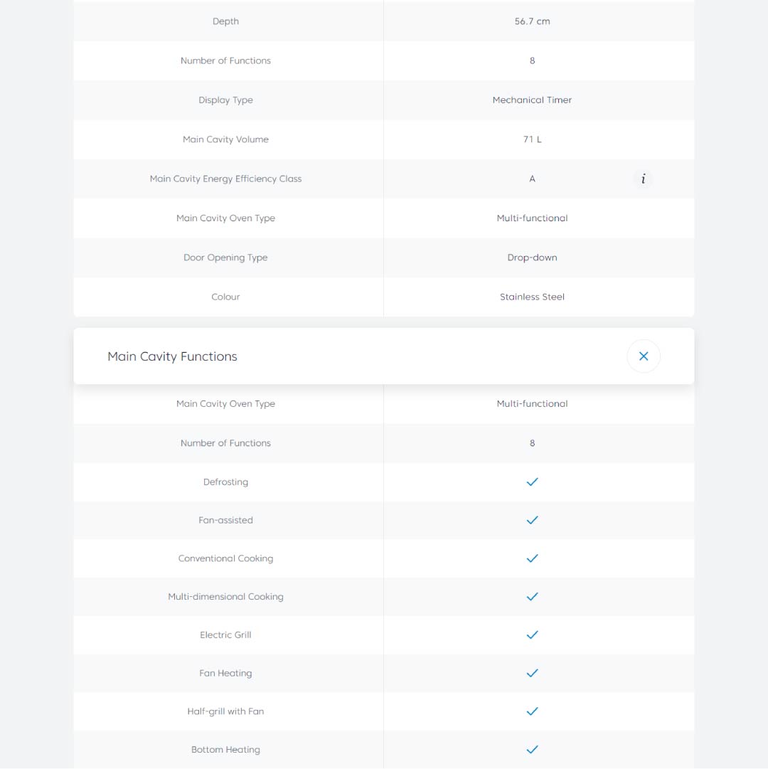 Beko 71L Built-In Oven BIM22100X | Halogen Illumination | Durable Door | Mechanical Timer | Removable Door Glass | Energy Efficiency Class: A | Oven with 2 Years Warranty