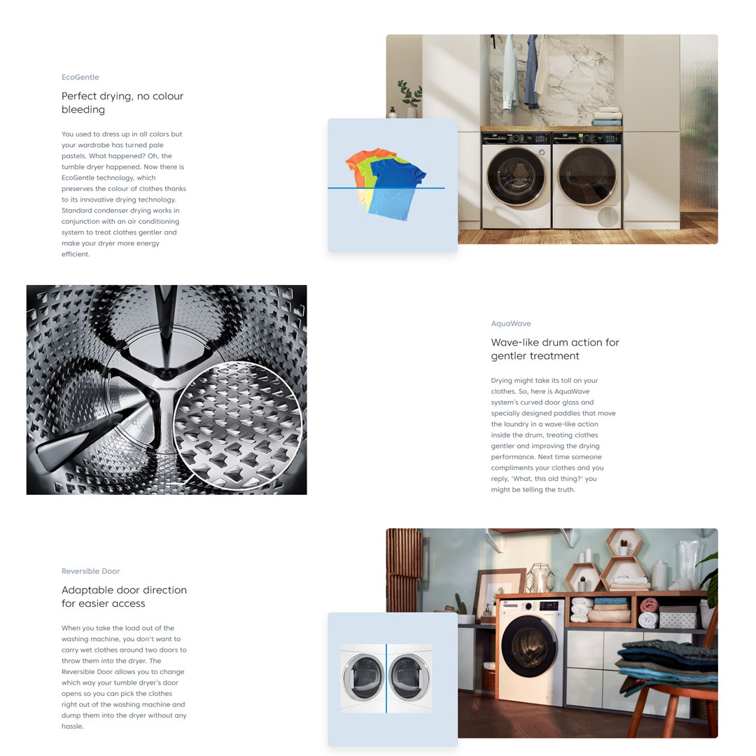 Beko 8KG Tumble Dryer DHX83420W | Child Lock | Digital Display | OptiSense | Reverse Drum Action | AquaWave | Tumble Dryer with 2 Year Warranty