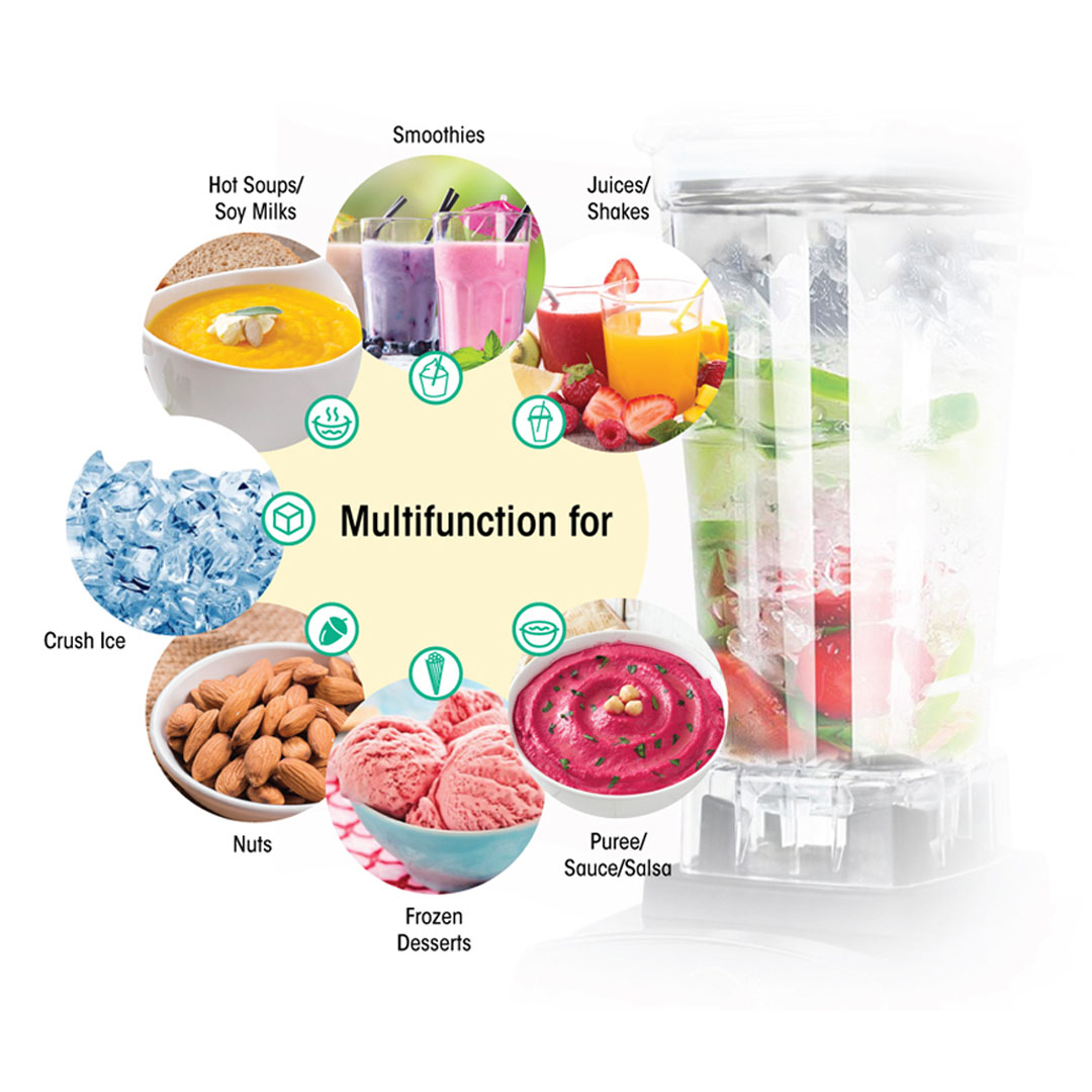 KHIND 2L Multifunction Blender PRO BL2000P | 6 Points Stainless Steel Blades | Pulse Function | Whole Copper Motor | Variable Speeds & Timer Selection | Blender with 1 Year Warranty