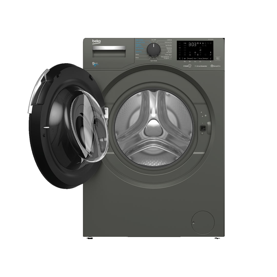 Beko 9KG/5KG Front Load ProSmart Inverter Washer Dryer HTV9746XMG | ProSmart Inverter Motor | 15 Preset Programmes | Hygiene+ Wash & Dry Programme | Washer Dryer with 2 Years General Warranty & 12 Years Motor Warranty
