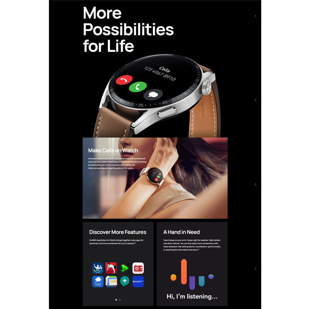 Huawei Watch GT 3 Active Edition | 42MM/46MM | Bluetooth Calling | Durable Battery Life | All-Day SpO2 Monitoring | Smart Watches with 1 Year Warranty