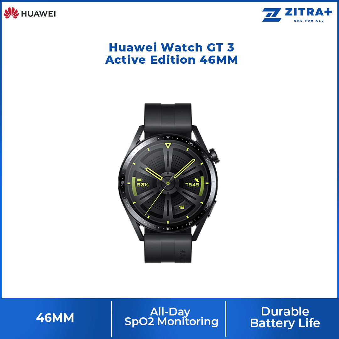 Huawei Watch GT 3 Active Edition | 42MM/46MM | Bluetooth Calling | Durable Battery Life | All-Day SpO2 Monitoring | Smart Watches with 1 Year Warranty