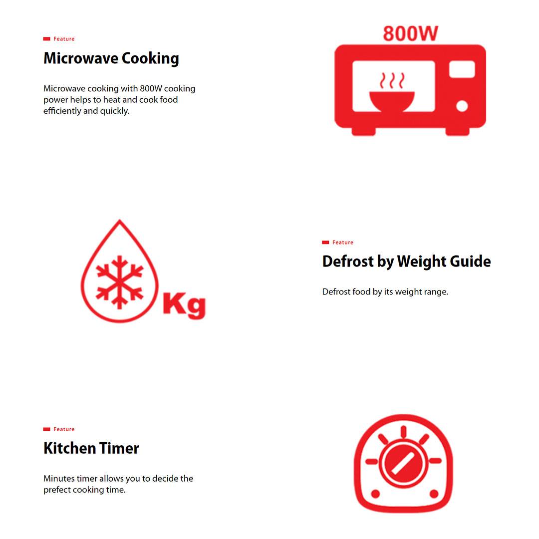 TOSHIBA 20L Microwave Oven ER-SM20(W)MY | Defrost by Weight Guide | Kitchen Timer | Microwave Oven with 1 Year Warranty