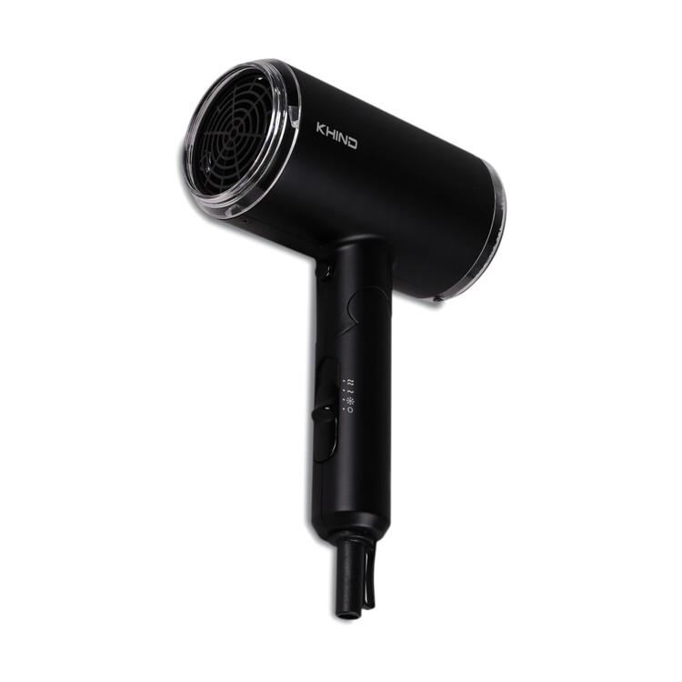 KHIND 1800W Hair Dryer HD1800 | 3 Heat / Speed Settings & Cold Shot Button | Narrow Concentrator Nozzle for Smooth Focused Airflow | Space Saving Folding Handle | Hair Dryer with 1 Year Warranty