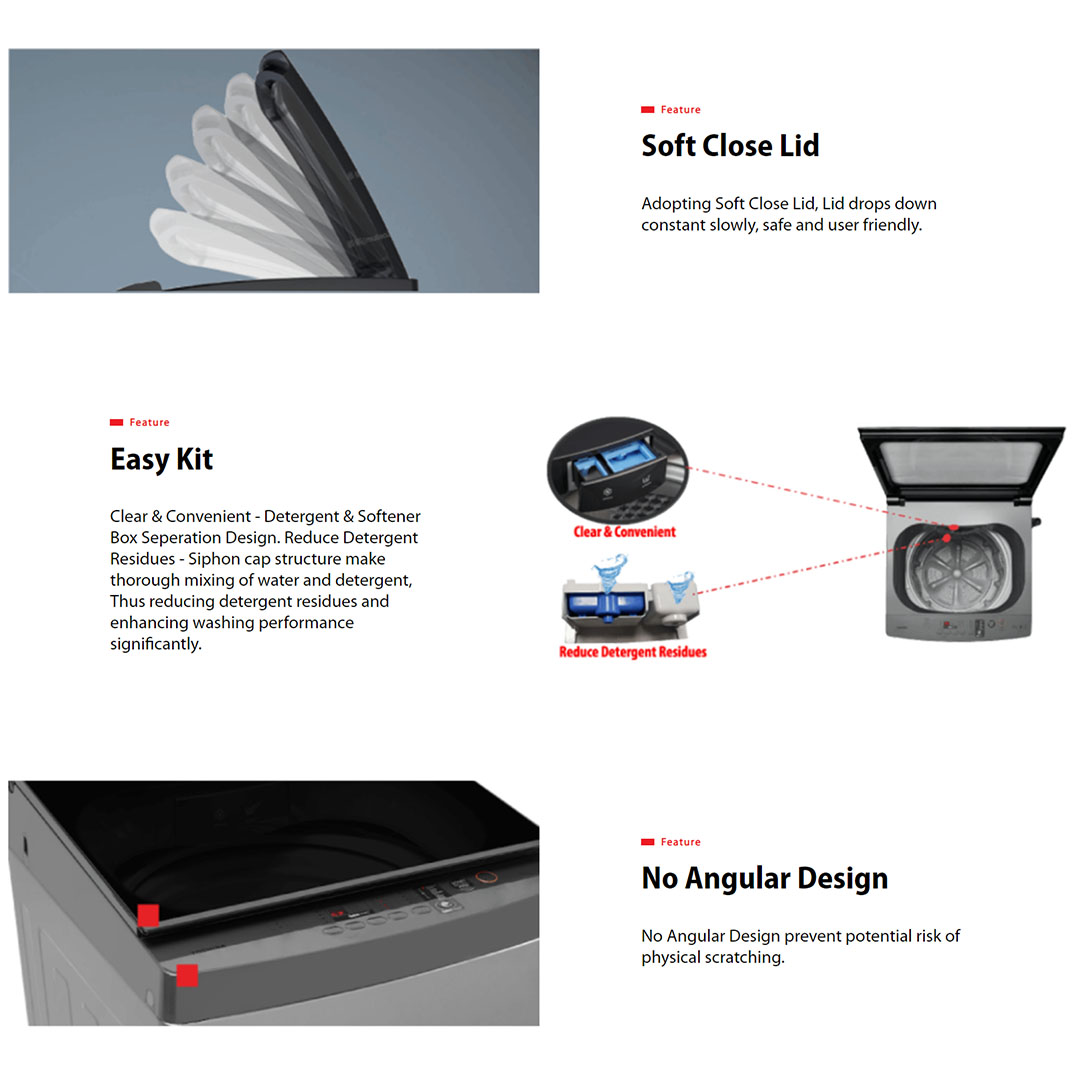 TOSHIBA 10.5KG Top Load Washing Machine AW-UK1150HM(SG) | The Greatwaves | Ultra Fine Bubble | I Clean | Soft Close Lid | Easy Kit | No Angular Design | Washing Machine with 2 Year General Warranty & 3 Year Panel Warranty & 10 Year Motor Warranty