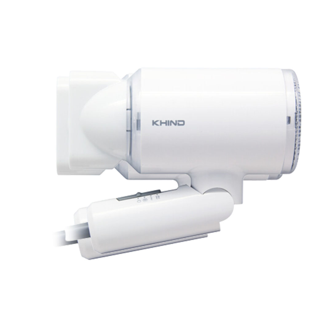 KHIND 1000W Hair Dryer HD1002 | Folding Handle - Space Saving, Storing at Will | Three Gears of Heat/Speed Settings & Cool Button | 1.8 Meter Exposed Cable Length | Hair Dryer with 1 Year Warranty