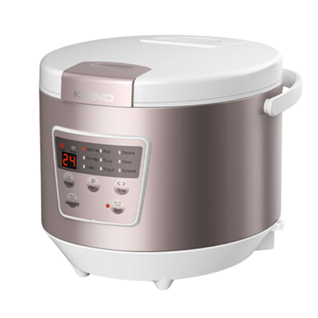 KHIND 1.8L Rice Cooker RCM18 | Energy Cohesion Black Quartz Inner Pot | 9 Functions Program | Vapor Proof Inner Cover | 360 degree Ring-Shaped Even Heating | Rice Cooker with 1 Year Warranty