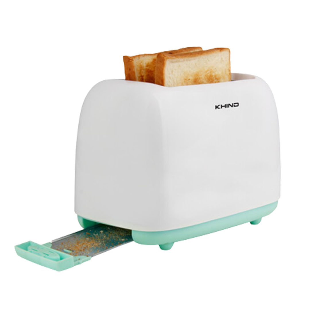 KHIND 2 Slices Bread Toaster with Anti-Dust Cover BT808 | Cool Touch - Anti-Scalding Protection | 6 Browning Settings & Stop Button | With Crumb Tray | Bread Toaster with 1 Year Warranty