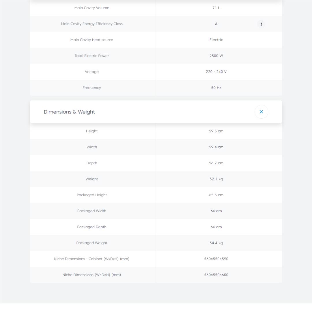 Beko 71L Built-In Oven BIM22100X | Halogen Illumination | Durable Door | Mechanical Timer | Removable Door Glass | Energy Efficiency Class: A | Oven with 2 Years Warranty