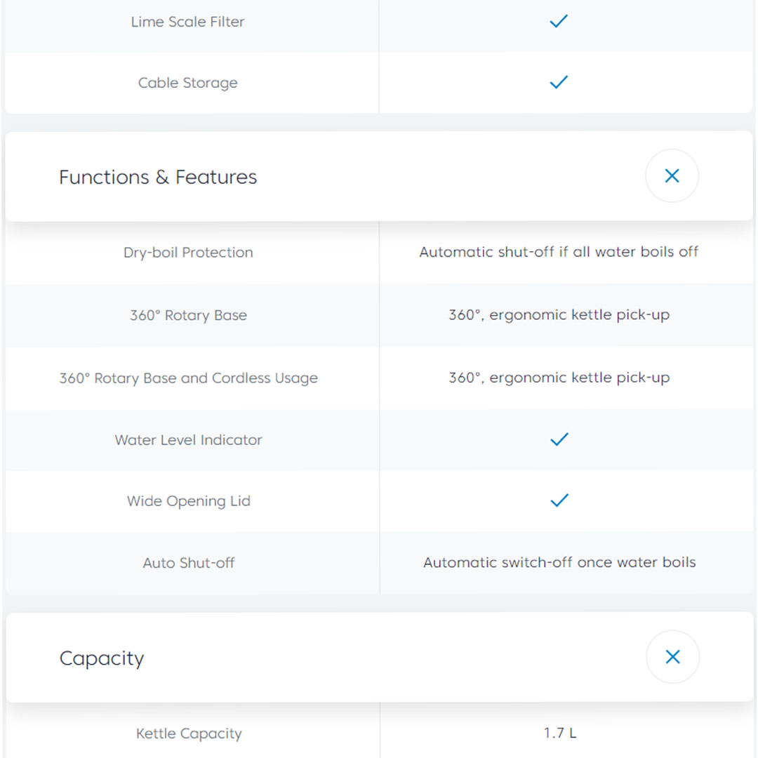 Beko 1.7L Kettle WKM7307B | Dry-boil Protection | Stainless Steel Kettle | 360° Rotary Base | Motor Power : 3000W | Kettle with 2 Years Warranty