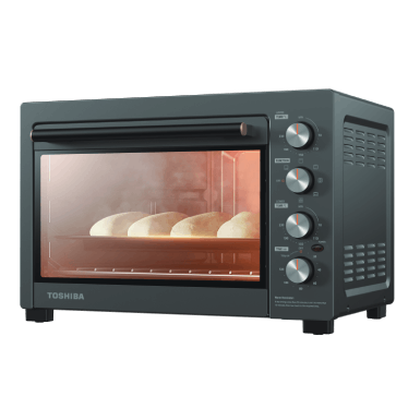 TOSHIBA 40L Toaster Oven TL-MC40EZF(GR) | Independent Temperature Control Knobs | Parallel Heating Elements Work with Convection Fan | Auto Rotisserie | Timeless Design with Double-layer Glass Door | Toaster Oven with 1 Year Warranty