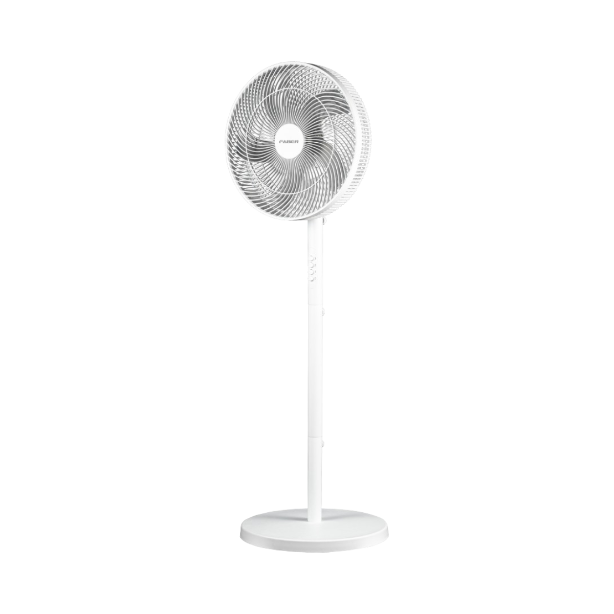 FABER 16" Stand Fan White FSF BLISS 3616WH | Plastic ABS Body | 5 PP Blades | Thick ABS Table Base