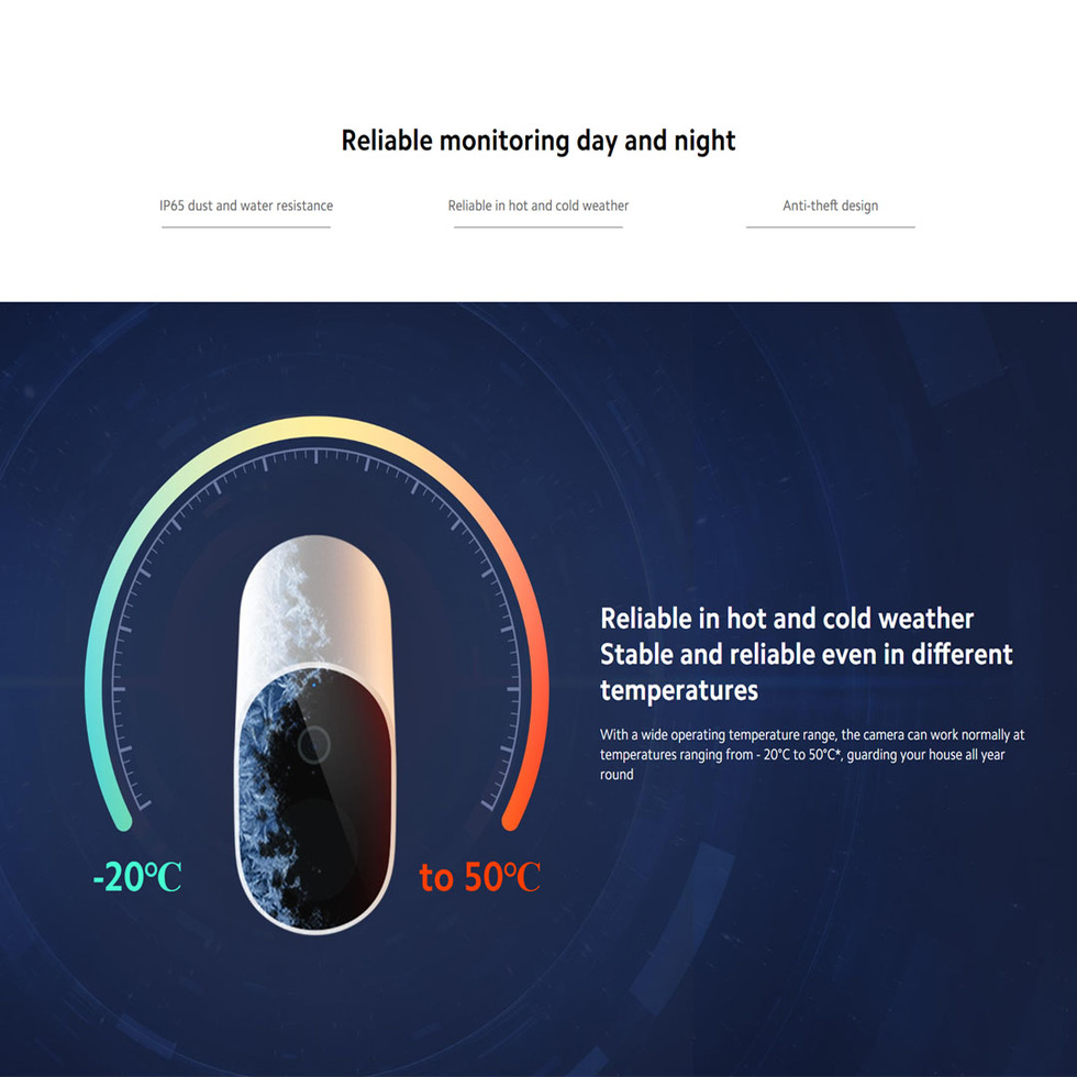 Xiaomi 1080P Mi Wireless Outdoor Security Camera Set MWC13 | PIR Human Detection | IP65 Dust and Water Resistant | WDR Technology + Smart Night Vision | Security Camera with 1 Year Warranty