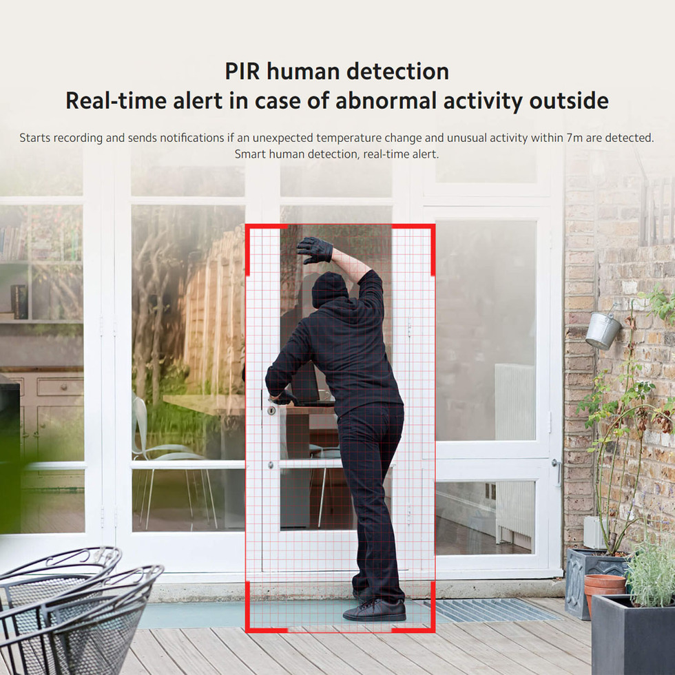 Xiaomi 1080P Mi Wireless Outdoor Security Camera Set MWC13 | PIR Human Detection | IP65 Dust and Water Resistant | WDR Technology + Smart Night Vision | Security Camera with 1 Year Warranty