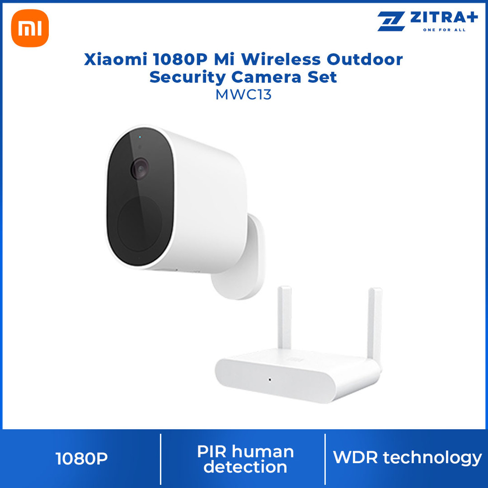Xiaomi 1080P Mi Wireless Outdoor Security Camera Set MWC13 | PIR Human Detection | IP65 Dust and Water Resistant | WDR Technology + Smart Night Vision | Security Camera with 1 Year Warranty