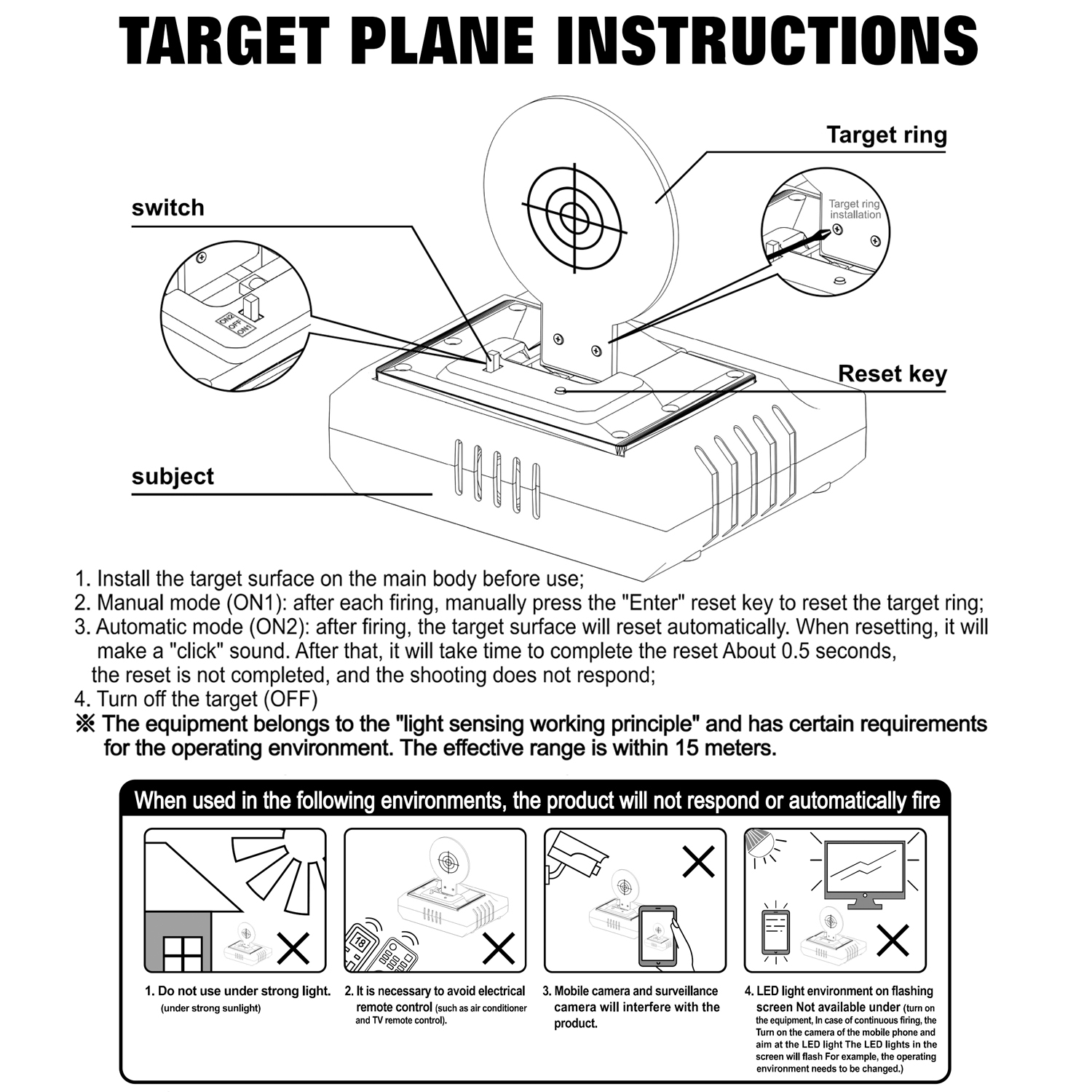 udltoy レーザーモデルレシーバー、MP40 M&P40 m9a1 m9 92f、P320、M18、FN57、ルガー P08レーザーモデルレシーバー、自動起き上がり機能 (レーザーターゲット2)