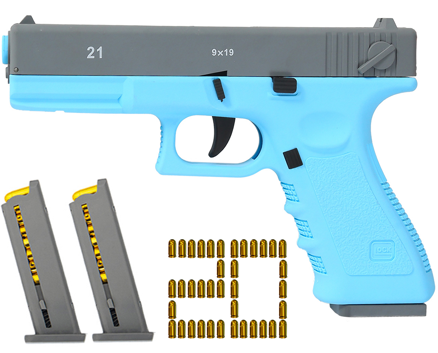 排莢式 UDLTOY Glock17 Gen4 マガジン2本&メッキ薬莢付き UDLtoy トイガン、グロック トイガン,モデルガン,排莢式