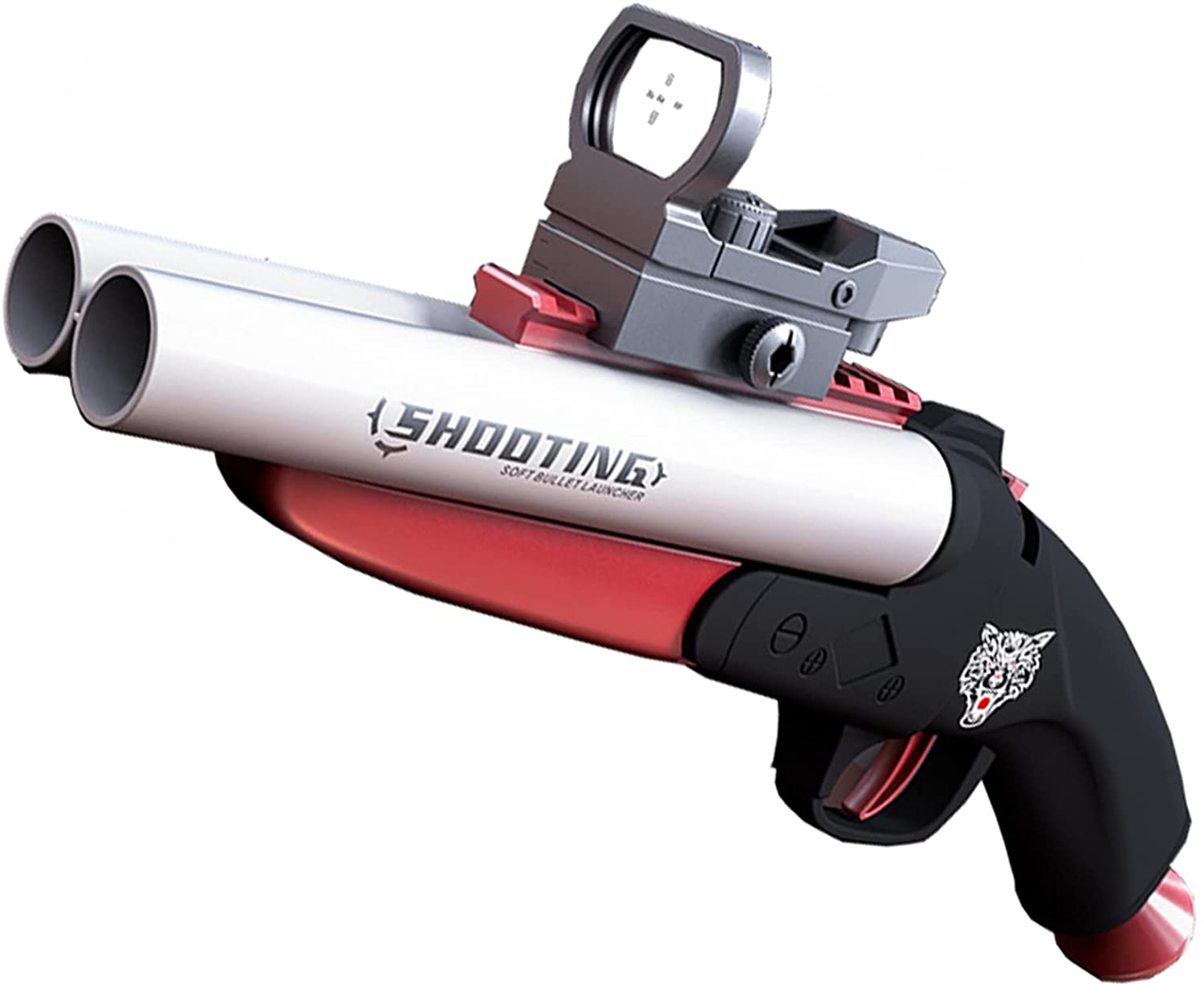 ショットガン風おもちゃ銃， ナーフ シリーズ ソフト弾 ，二連射上下二連元折式スポンジ弾 ， ショットガンエアガン散弾銃二連射