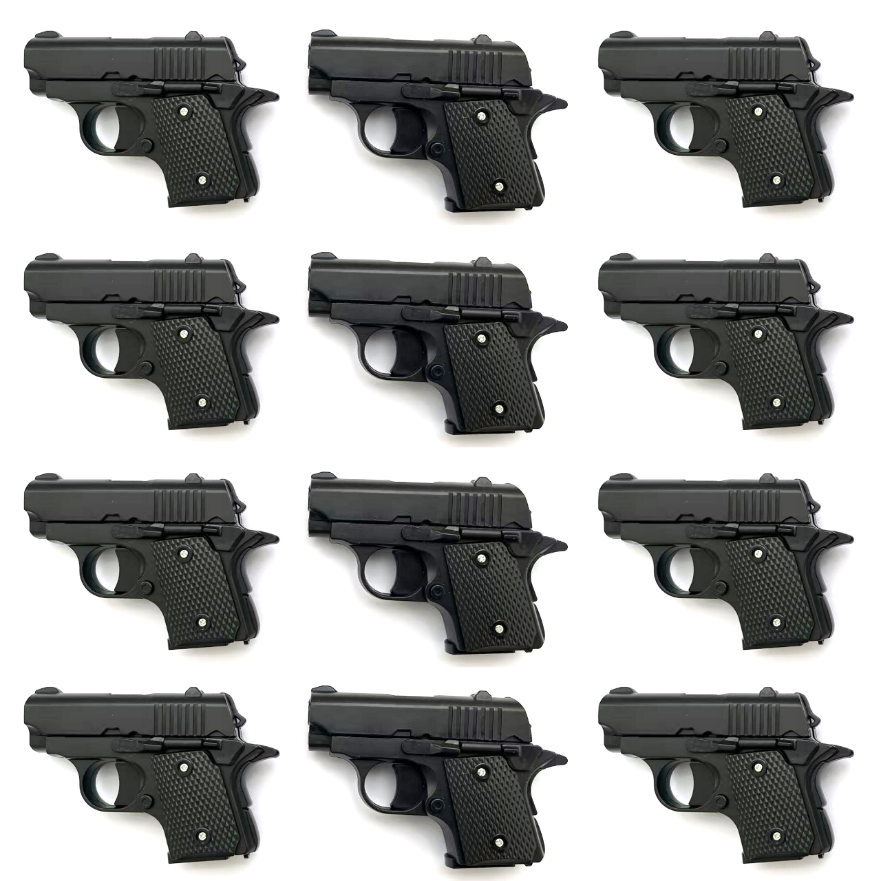 モデルガン、平均価格248円のおもちゃの銃、ミニモデルガン、ブローバック機能付き、弾を発射できない、ロールプレイング、減圧おもちゃの銃