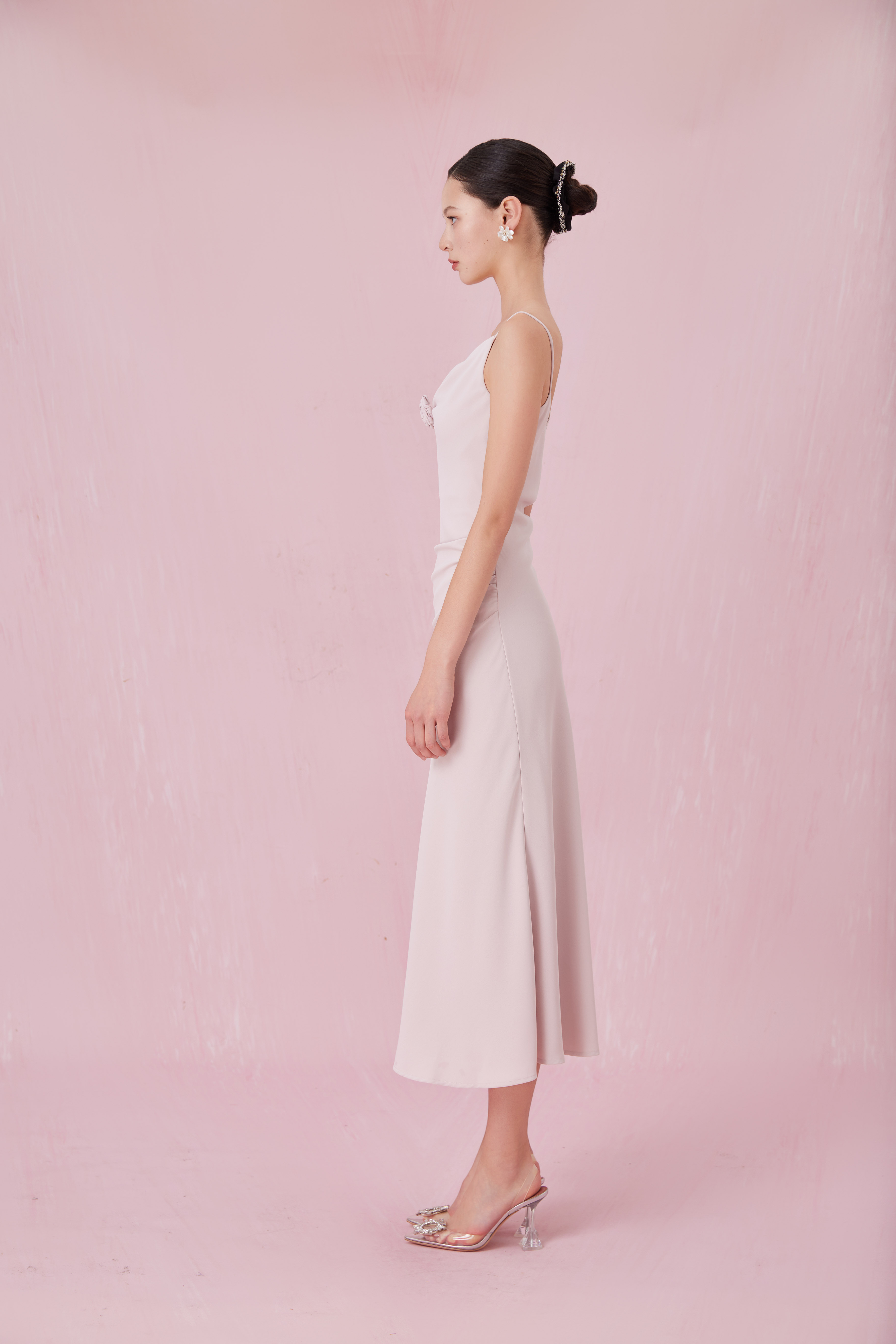 Chantela Light Pink Spaghetti Dress