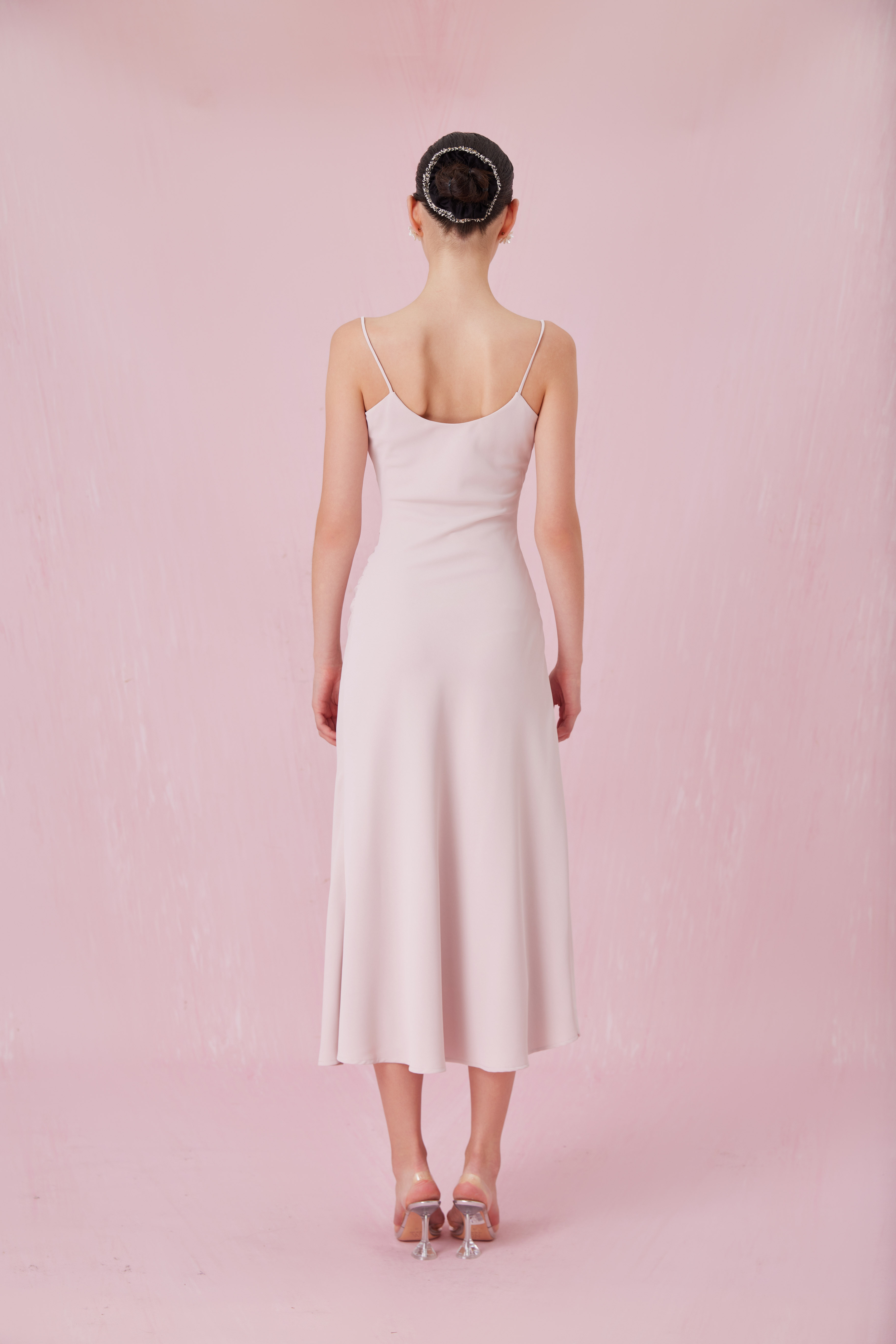 Chantela Light Pink Spaghetti Dress