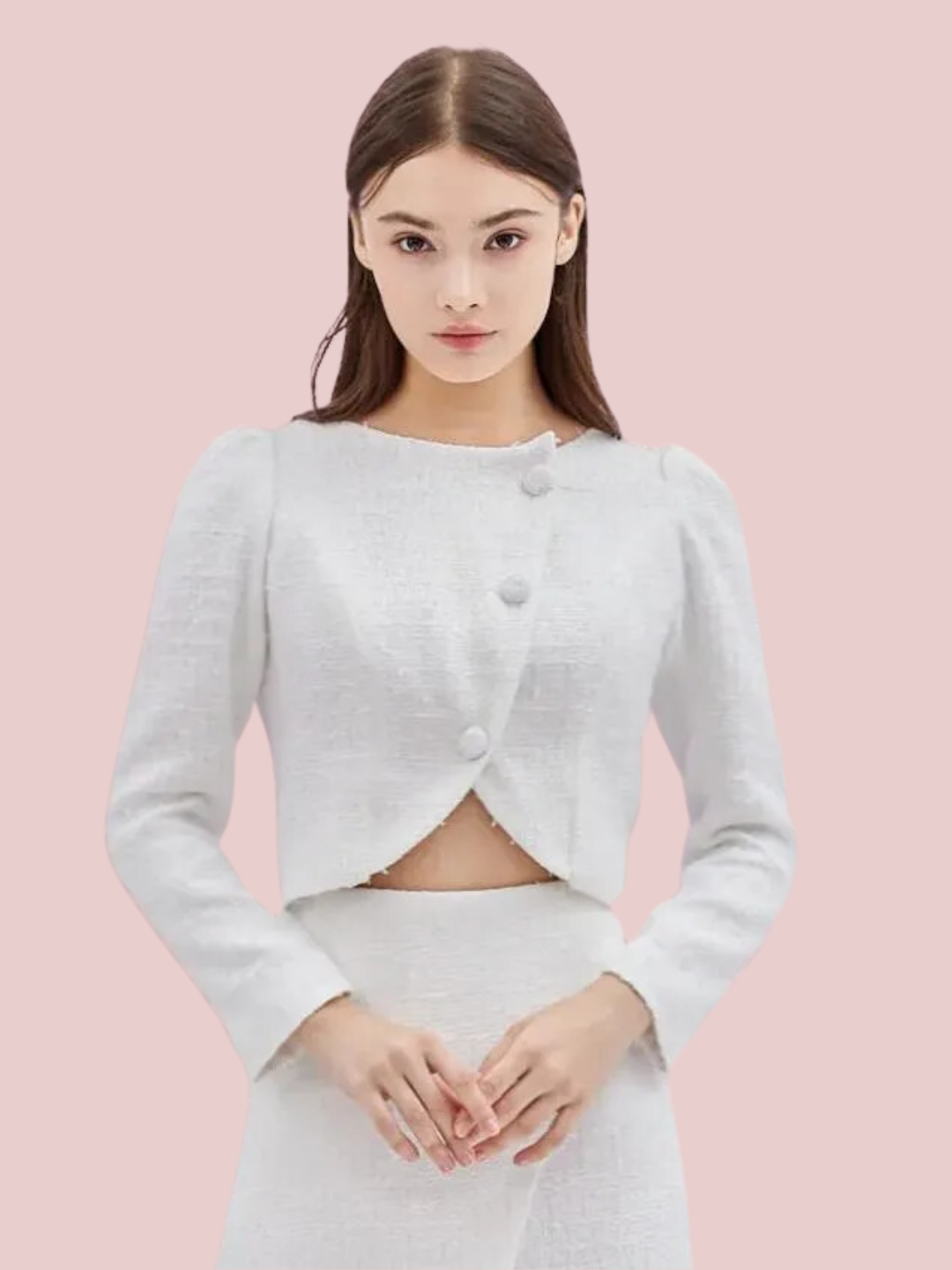 Gerika White Tweed Jacket