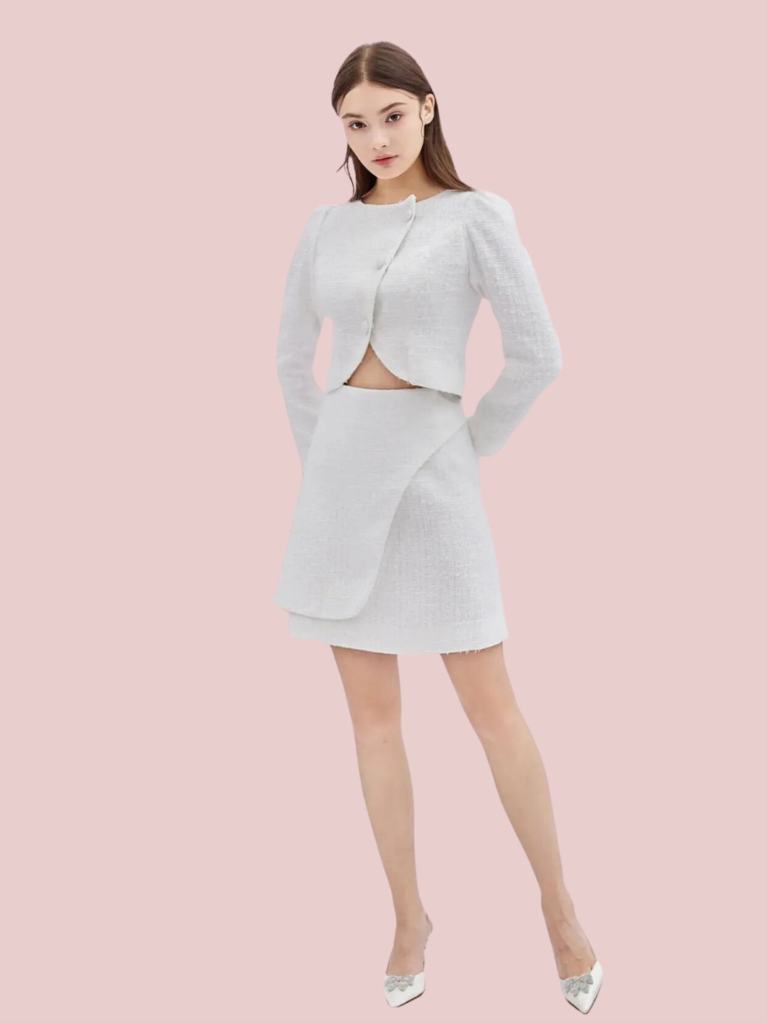 Gerika White Tweed Jacket