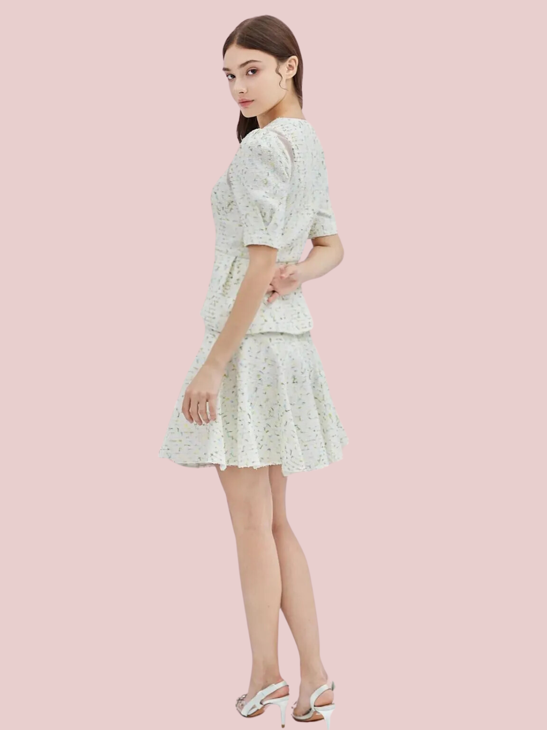 Lollita Blue Green Tweed Top