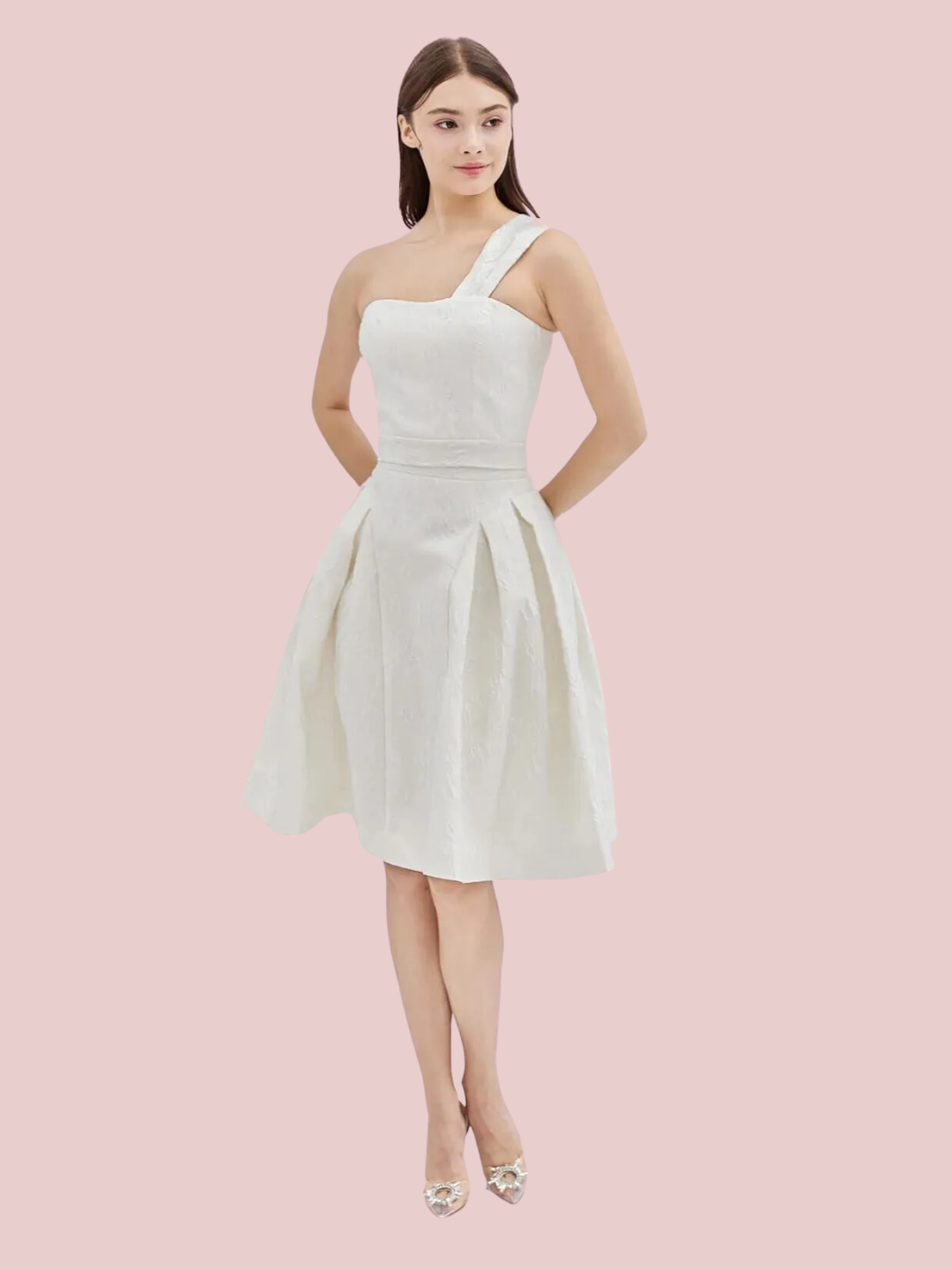 Abrial White Jacquard Top