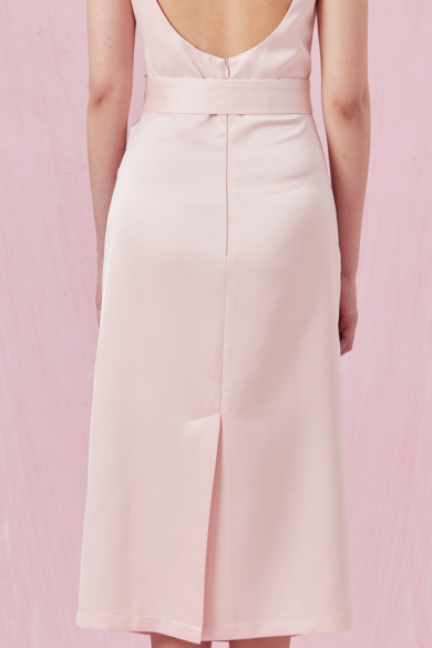 Chantael Pink Ruching Dress