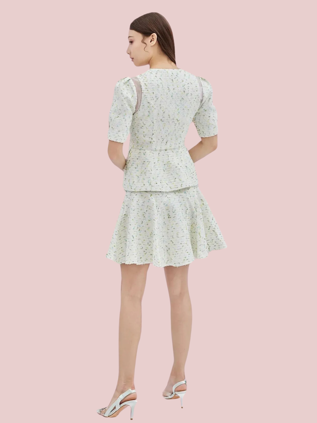 Lollita Blue Green Tweed Top