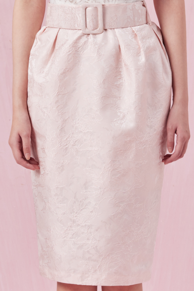 Channell Pink Rose Jacquard Skirt