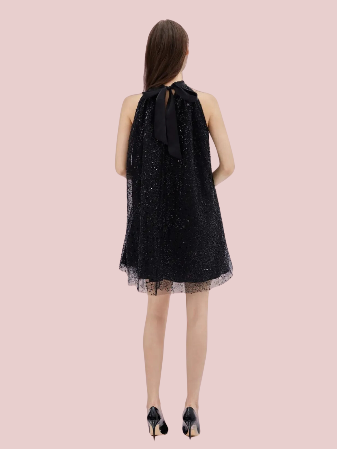 Gilma Black Sequin Dress