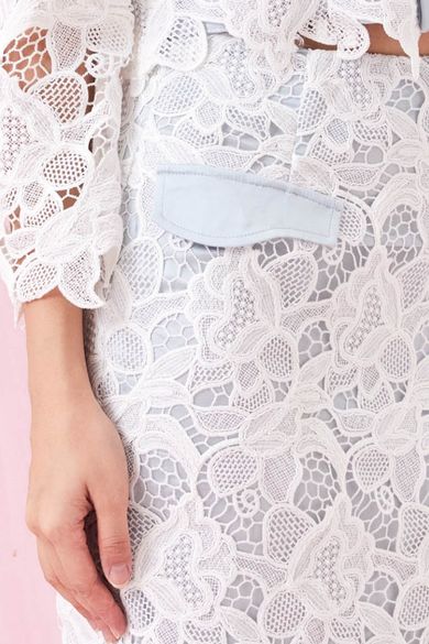 Gilly Light Green Satin With Lace Skirt