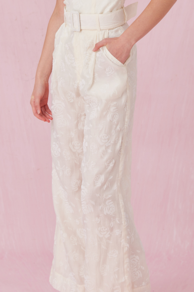 Chantall Cream Rose Straight Pants