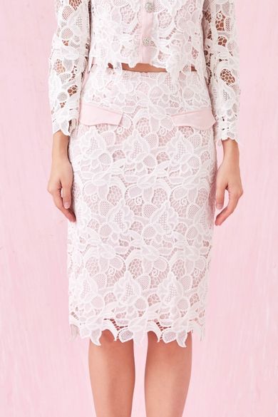 Gilly Pink Satin With Lace Skirt