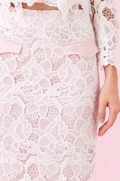 Gilly Pink Satin With Lace Skirt