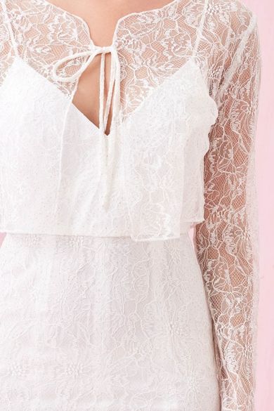 Antoinette White Lace Mermaid Dress