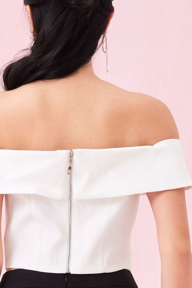 Arnett White Off Shoulder Top