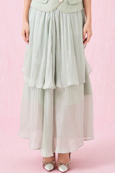 Annette Green Tier Skirt