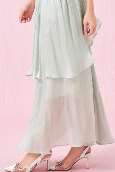 Annette Green Tier Skirt